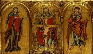 Altar Piece in Three Sections with the Throne of Grace by Unbekannt Unbekannt